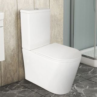 Унитаз-компакт Azario Conto AZ-T005BR безободковый с быстросъемным сиденьем микролифт